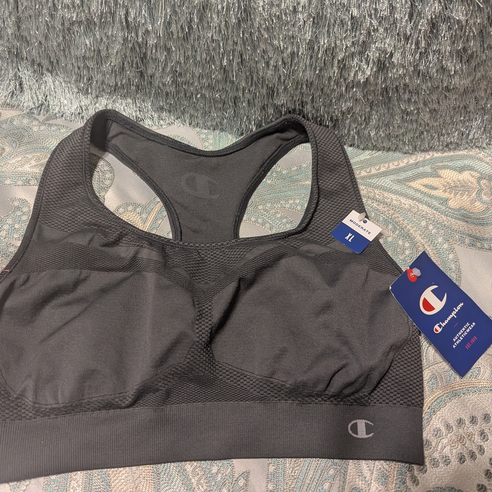 Champion Gray Racerback Sports Bra